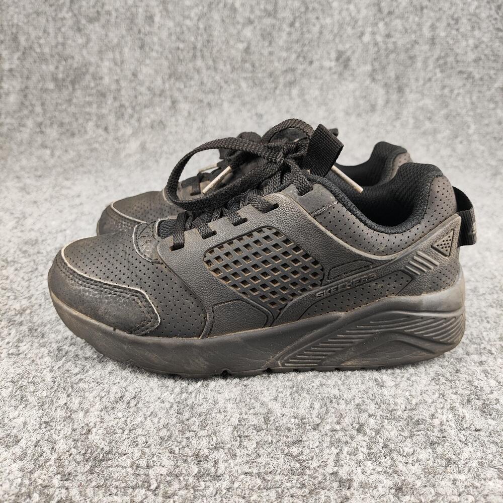 Skechers Air Cooled Memory Foam Shoes Kids Size 1 Black Sneakers 405716L